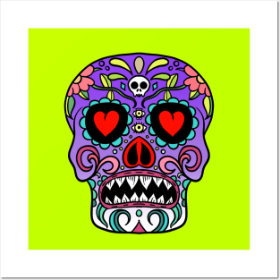 Candy skull Posters and Art